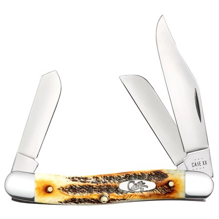 CASE CUTLERY Knife, Case 6.5 BoneStag Medium Stockman 65336